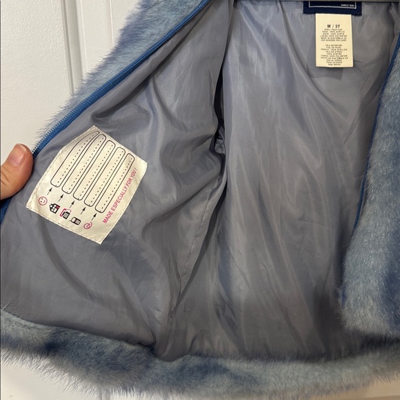 ROTHSCHILD BEAUTIFUL BLUE FAUX FUR HOODED JACKET 3T - Picture 7 of 8